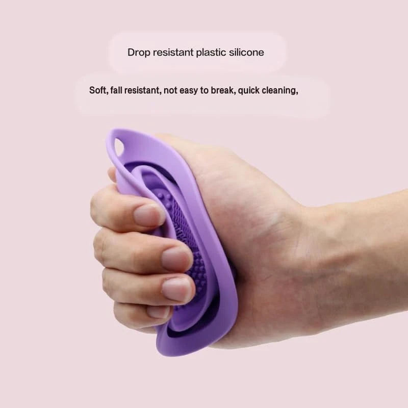 New Silicone Makeup Brush Cleaner Folding Powder Puff Cleaning Bowl Eyeshadow Brushes Washing Soft Mat Beauty Tools Scrubber Box