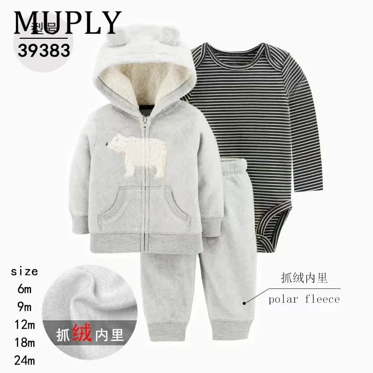 3-piece Suit Summer Baby Clothes Sets Baby Short Sleeve Shorts Cover Clothes Cute Girls Bebe Children Cotton 100% Clothing 6-24M