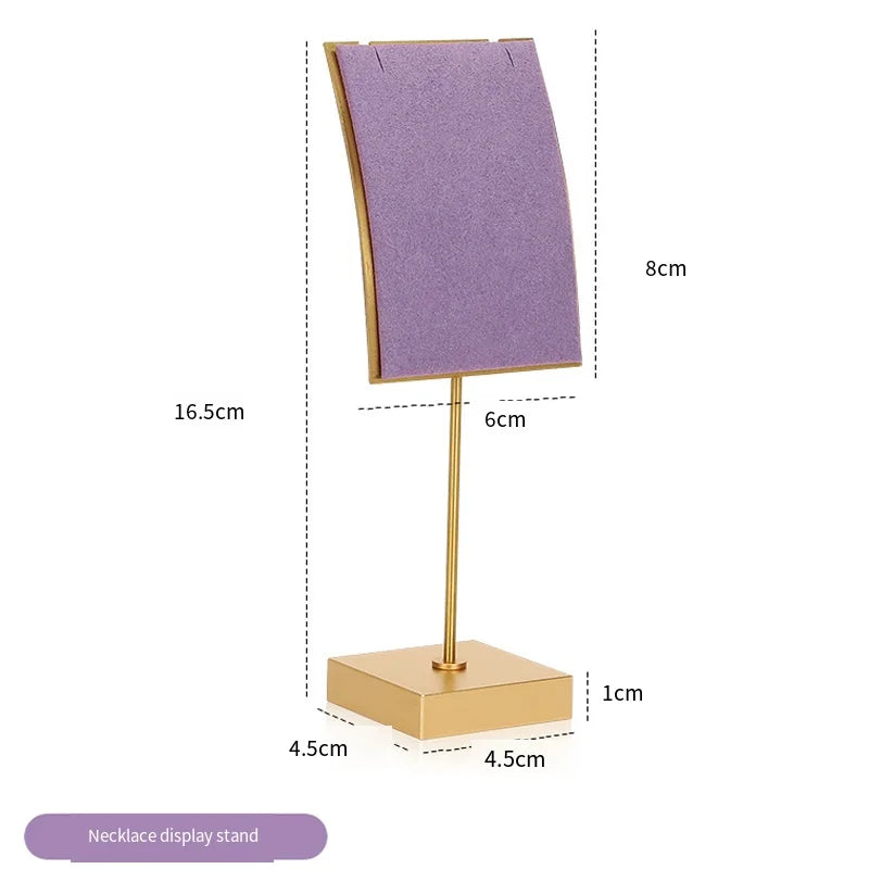 Metal Jewelry Display Stand ,Purple Velvet Organizer Props,Rings Necklaces Bracelets Holder for Trade Show,Store Window Storage