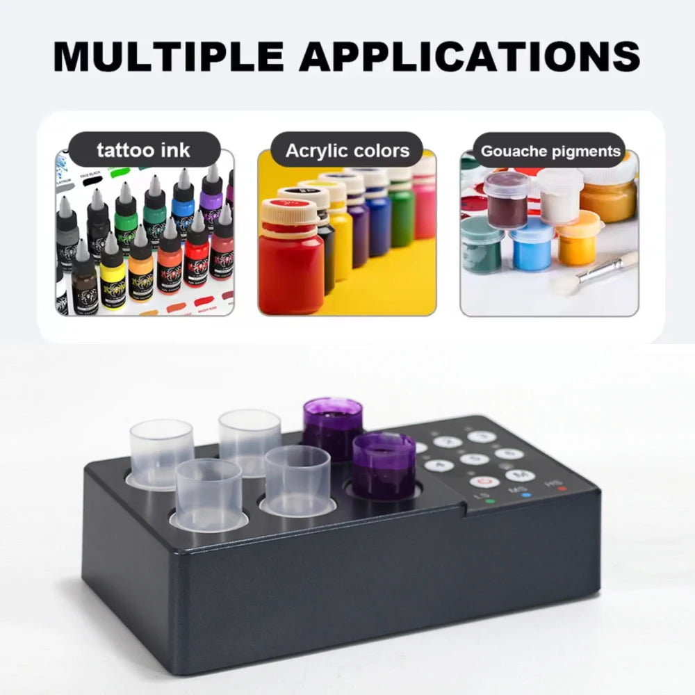High Speed Magnetic Pigment Mixer  Wireless Tattoo Ink Vortex Mixer & Anti-Sedimentation Pigment Stirrer  Three Speed Adjustable