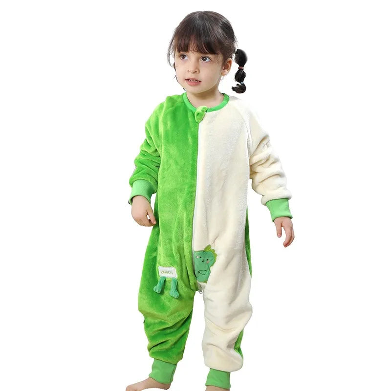 Kids Animal Dinosaur Kigurumi Costume Cosplay Cartoon Jumpsuit for Children Halloween Christmas Girls Boys Hooded Pajamas Onesie