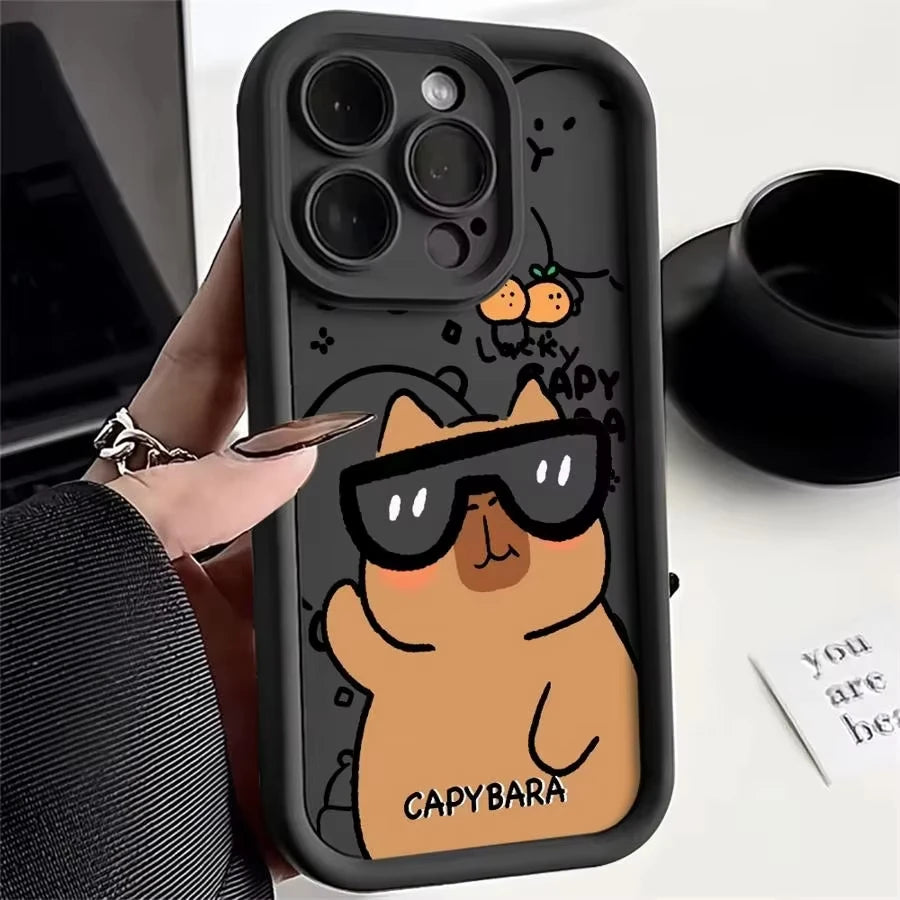 Cute Capybara Phone Case For Xiaomi Redmi Note 14 13 12s 12 11 10 9s 9 8 7 A5 Pro Plus 4G 5G Soft TPU Back Cover