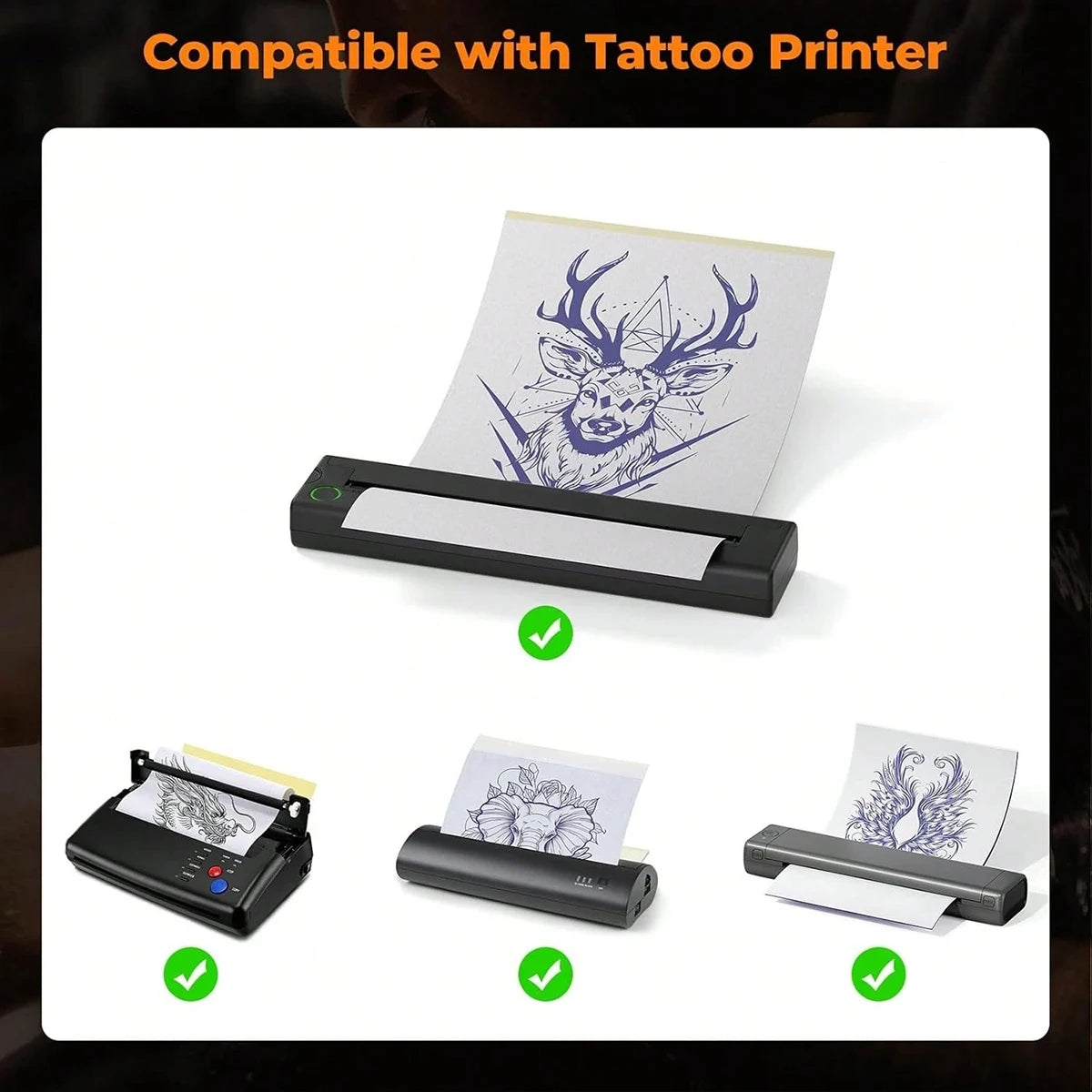 200/100/50/10 tattoo transfer paper, A4 size template paper, 4-layer transfer template, set consumables