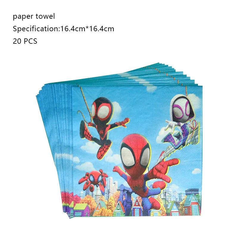 Spidey and His Amazing Friends Birthday Party Decoration New Latex Balloons For Kids Event Supplies Foil Latex Balloon Backdrop