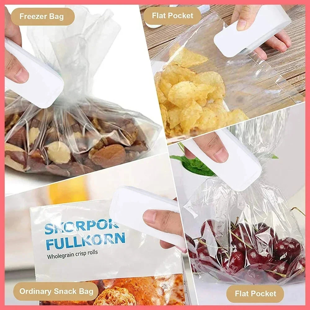 Portable Heat Bag Sealing Machine Package Sealer Bags Plastic Food Bag Closure  Food Packaging Heat Sealer Kitchen Gadget