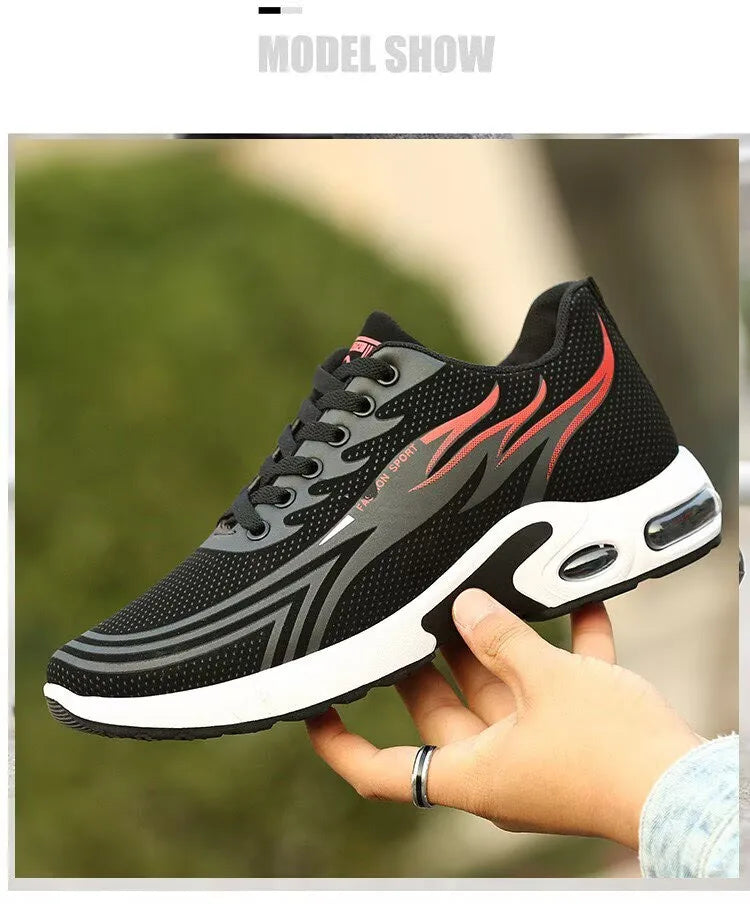 Men's Sport Shoes New Lightweight Comfortable Fashionable Casual Running Shoes Suitable for Youth Thick Bottom Running Style