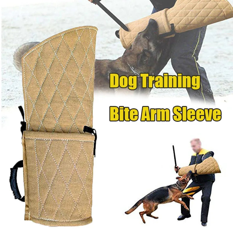 Practical Stable Interactive Play Durable Jute Training Young Arm Protection Safety Pet Dog Bite Sleeve With Handle Thickened