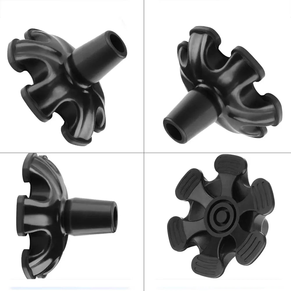 1Pc 19mm/22mm Cane Tips Replacement Foot Pad Heavy Duty Rubber Self Standing 6 Support Feets Base for Walking Canes Sticks