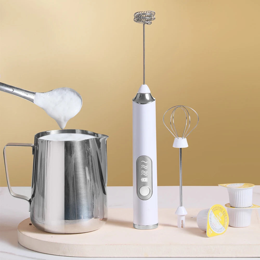 Mini Milk Frother For Coffee Mixer Handheld Egg Blender Electric Milk Foamer For Matcha Cappuccino Creamer Whisk Frothy Bubbler