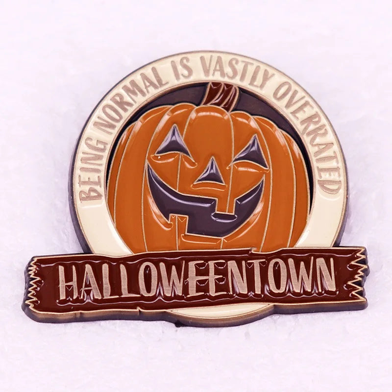 Horror Halloween Costume Accessories Cartoon Skeleton Ghost Enamel Pin Men's Backpack Badge Clothes Accessories Wholesale