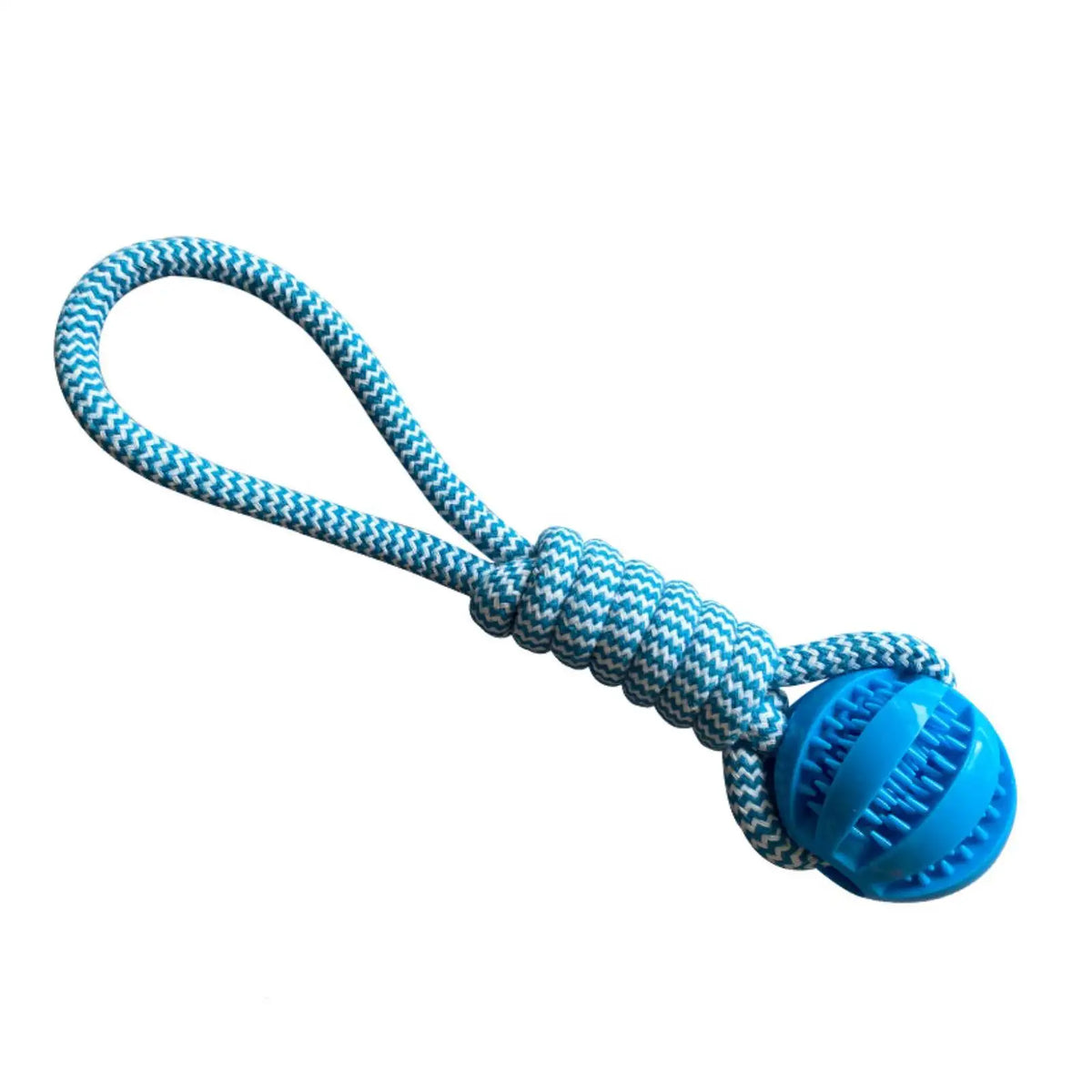 Pet Toy for Dogs, Durable Cotton Rope Hand-Held Treat-Dispensing Ball, Teeth-Cleaning and Training Interactive Puzzle Toy Ball