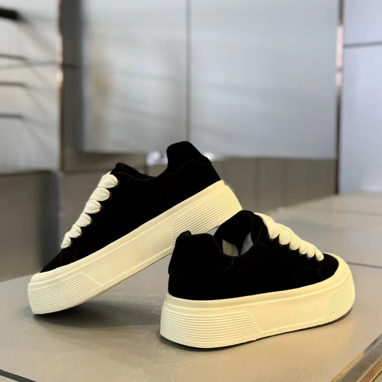 Men Vulcanized Shoes 2025 Autumn Outdoor Fashion Running Shoe Casual Sneaker Thick Sole Anti Slip Sport Shoes Zapatos Hombres