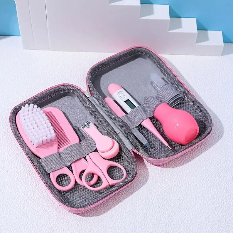 Baby Nail Clipper Care Set Newborn Manicure Set Baby Nail Trimmer Kit Oral Care Hair Brush Comb Professional Nursing Tools