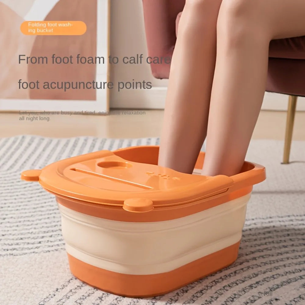 Large Collapsible Foot Soaking Tub Massage Spa Bath Tool for Home Relaxation Comfort