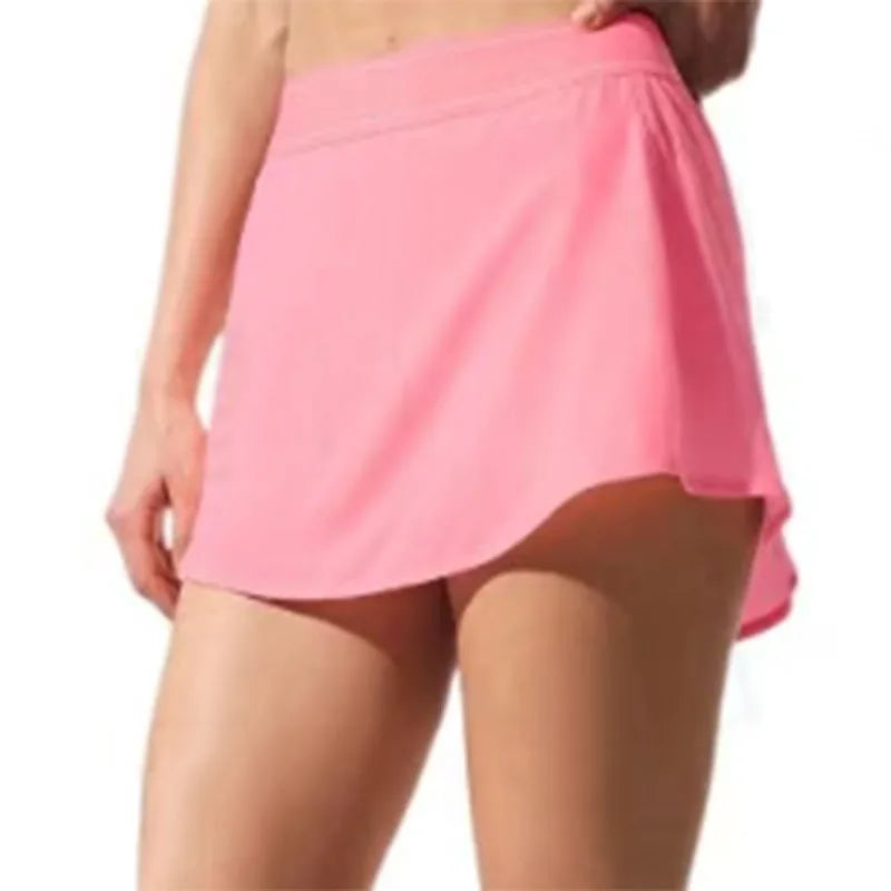 New Women's Tennis Skirt Outdoor Sports Breathable and Comfortable Simple Anti Light Skirt