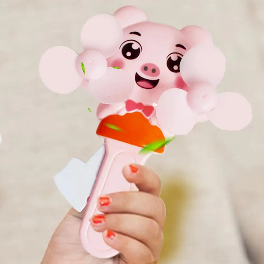 Manual Press Cooling Fans Cartoon Double Fan Leaf Handheld Mini Cooling Fan For Children Cute Summer Kids Fans Party Favors For
