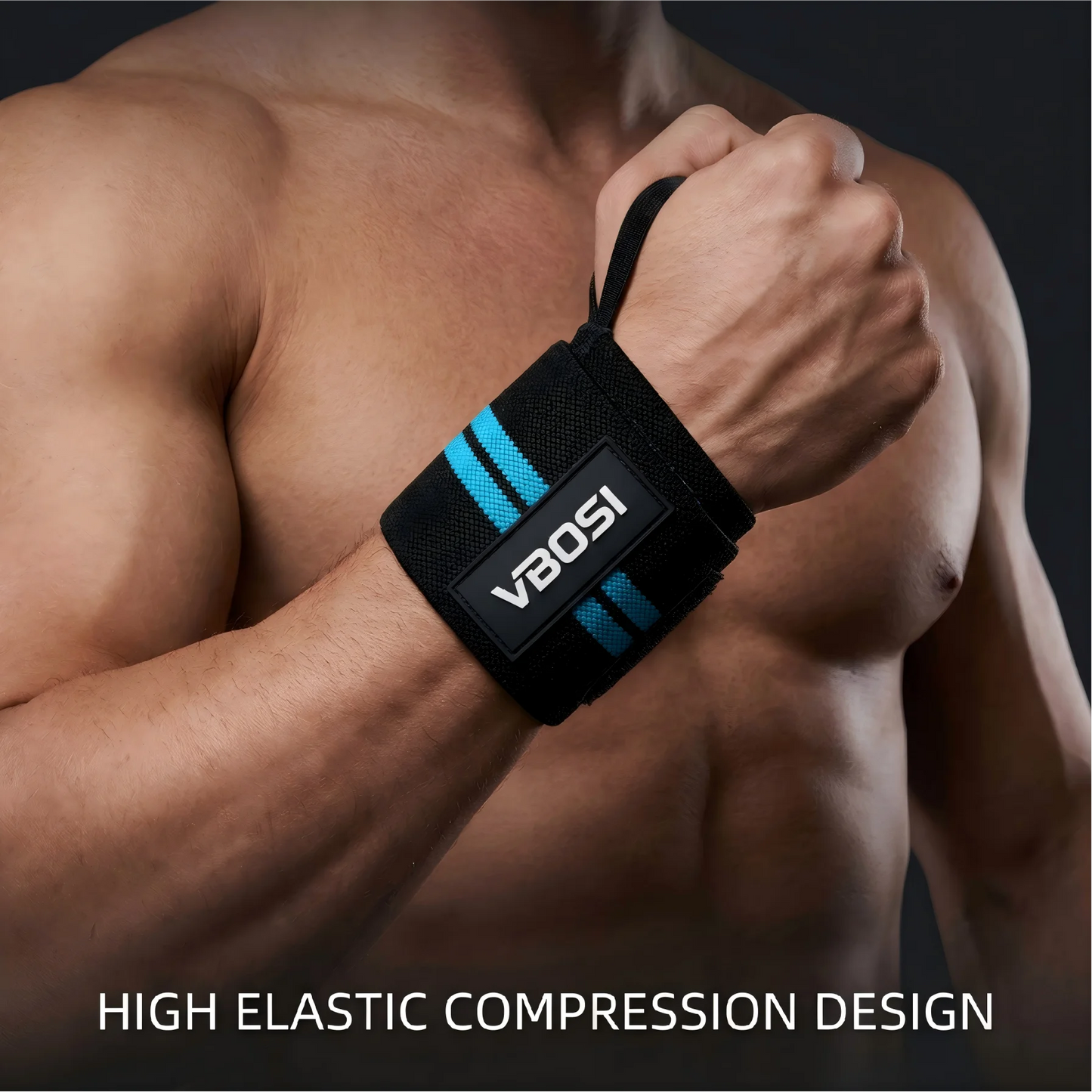 Heavy Duty Wrist Wraps for Weightlifting, Ergonomic Wrist Support Straps, Perfect for Powerlifting, Bodybuilding & Fitness