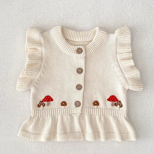 2025 New Autumn 0-3Yrs Newborn Baby Girls Sweater Coat Infant Baby Girls Knitting Cardigan Sweater Long Sleeve Cardigan Coat
