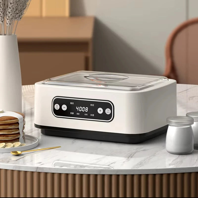 1.6L Yogurt Maker Multi-functional Ice Cream Automatic Professional Adjustable Temperature Time Yogurt Maker Pudding Maker 220V