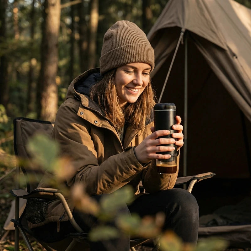 Portable Coffee Maker,3-in-1 Espresso Machine for Travel 20 bar Mini Coffee Maker Compatible with Ground Coffee & Capsule