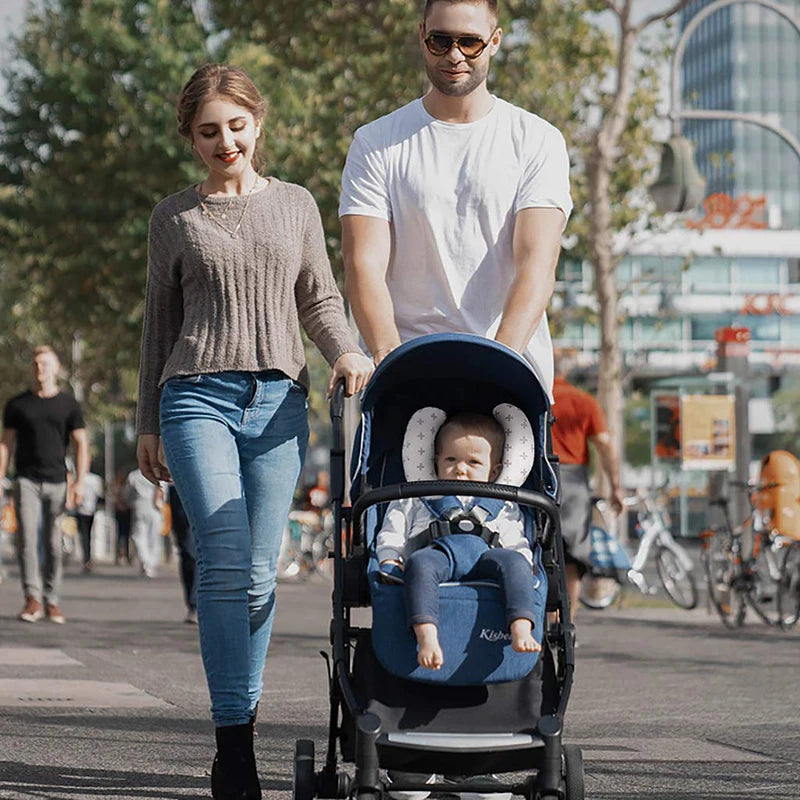 Baby Stroller Pillow Car Seat Head Fixed Neck Pillows Bend Shape Sleeping Protection Headrest Cushion Infant Anti-head Mat