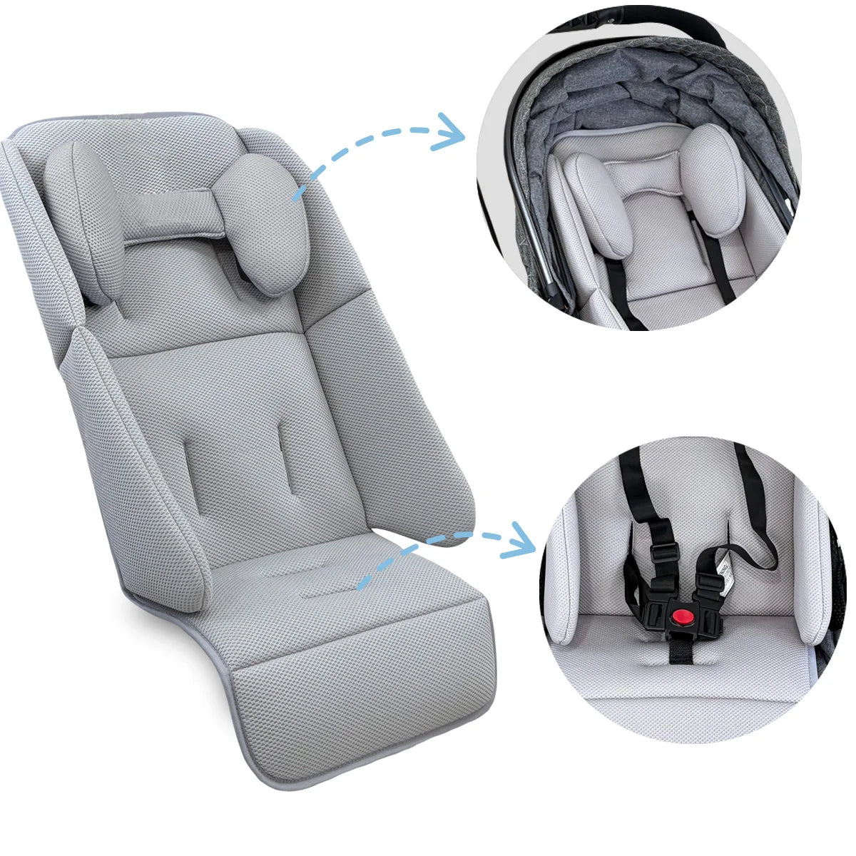 Universal Insert Liner Seat Compatible with Uppababy Vista V2, V3 Cruz V2 2 in 1 Newborn to Toddler Comfort Insert