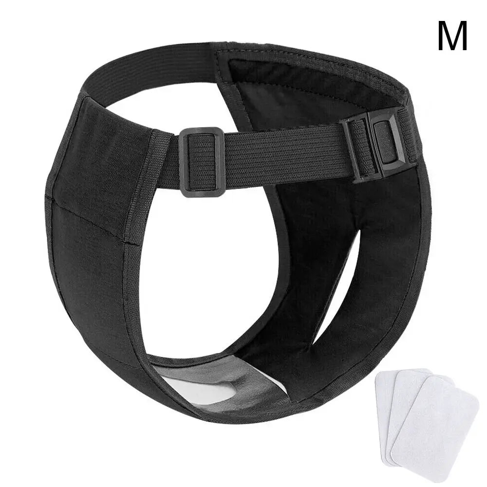 Female Pet Dog Sanitary Pants with 3 Diapers Dog Physiological Pants Menstrual Period Underwear Briefs Easy To Wear