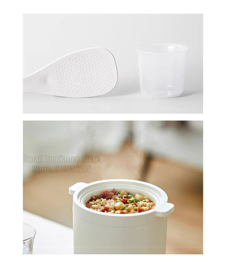 Olayks Rice Cooker 1.2L Multifunctional Electric Cooker 25min Fast Cooking For Dormitory Office Mini Portable Electric Hot Pot