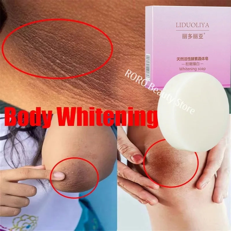 Body Whitening Soap Underarm Knee Bleaching Soap Chicken Skin Removal Dark Spot Removal Dead Skin Moisturize Brighten Body Care