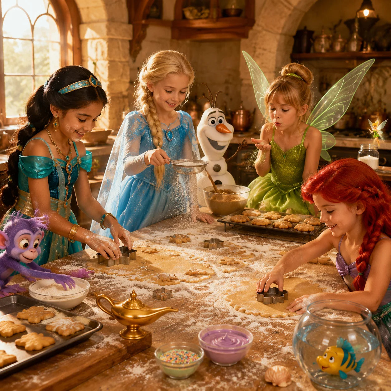Halloween Birthday Dress Cinderella Snow White Aurora Rapunzel Princess Costume for Girls Kids 2-8Y