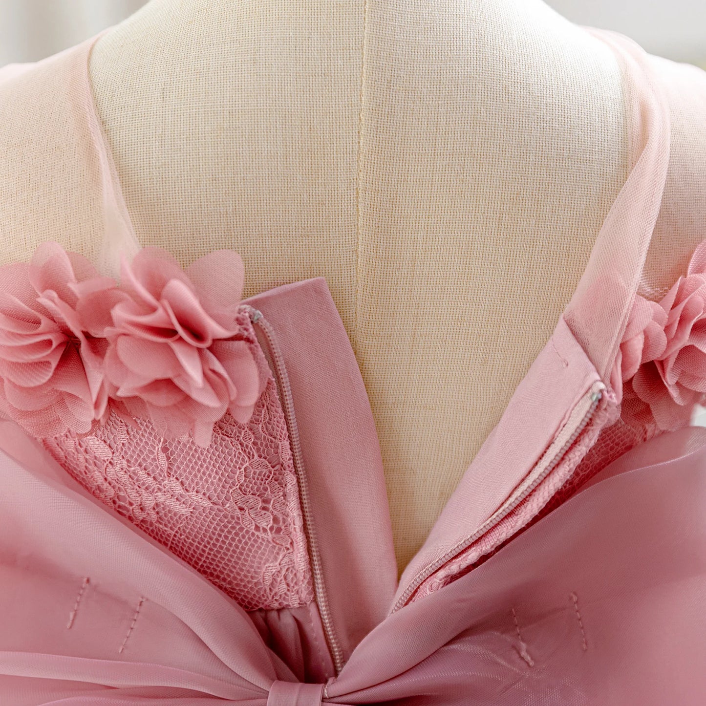Elegant Flower Bridesmaids Party Baby Girls Dress Toddler 1st Birthday Wedding Princess Dress for Girl Bow Christening Prom Gown