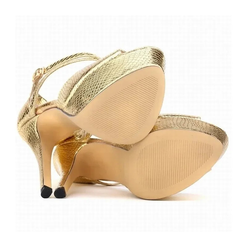 Women Sandals Stilettos Summer Sexy Peep Toe Leather Buckle Platform Pumps 14cm Extremely High Heels Party Dress Wedding Shoes