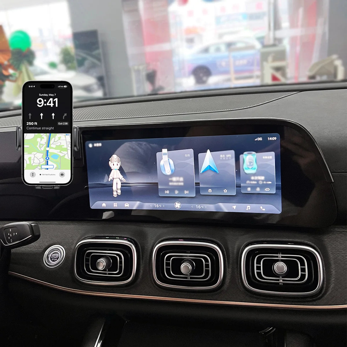 For Jaecoo J8 2024 2025 2026 Car Phone Holder Screen Fixed Clip Wireless Charger Phone Mount Qi Car Phone Charger Mounts Base