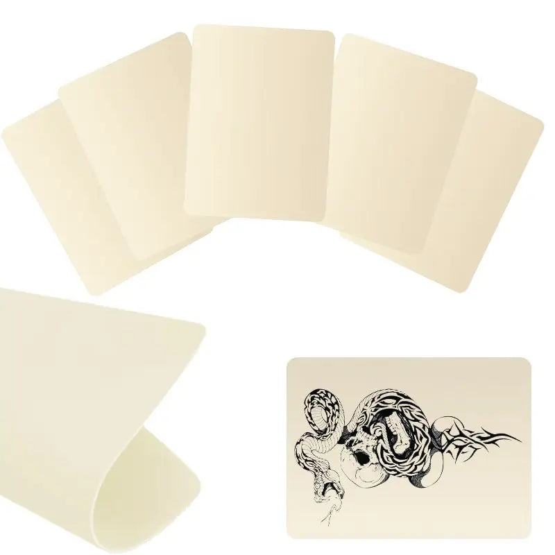 1/3/5pcs Tattoo Blank Practice Skin Eyebrow Gragon Pattern Paint Mixer Makeup Double Sized Synthetic Skin Tattoo Accessories