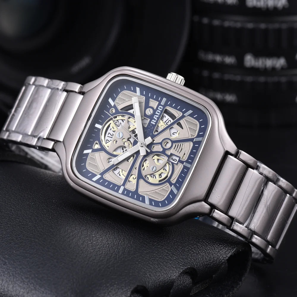 Elegant Unique Rado Original Brand Watches For Mens Classic Multifunction Quartz Watch Luxury Business AAA Male Clocks