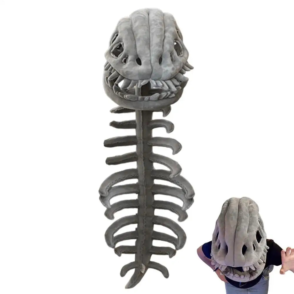 Halloween Skeleton Outfits Dinosaur Skeleton Costume Plush Stuffed Toy For Kids Adults Stage Performance Themed Event Haunted