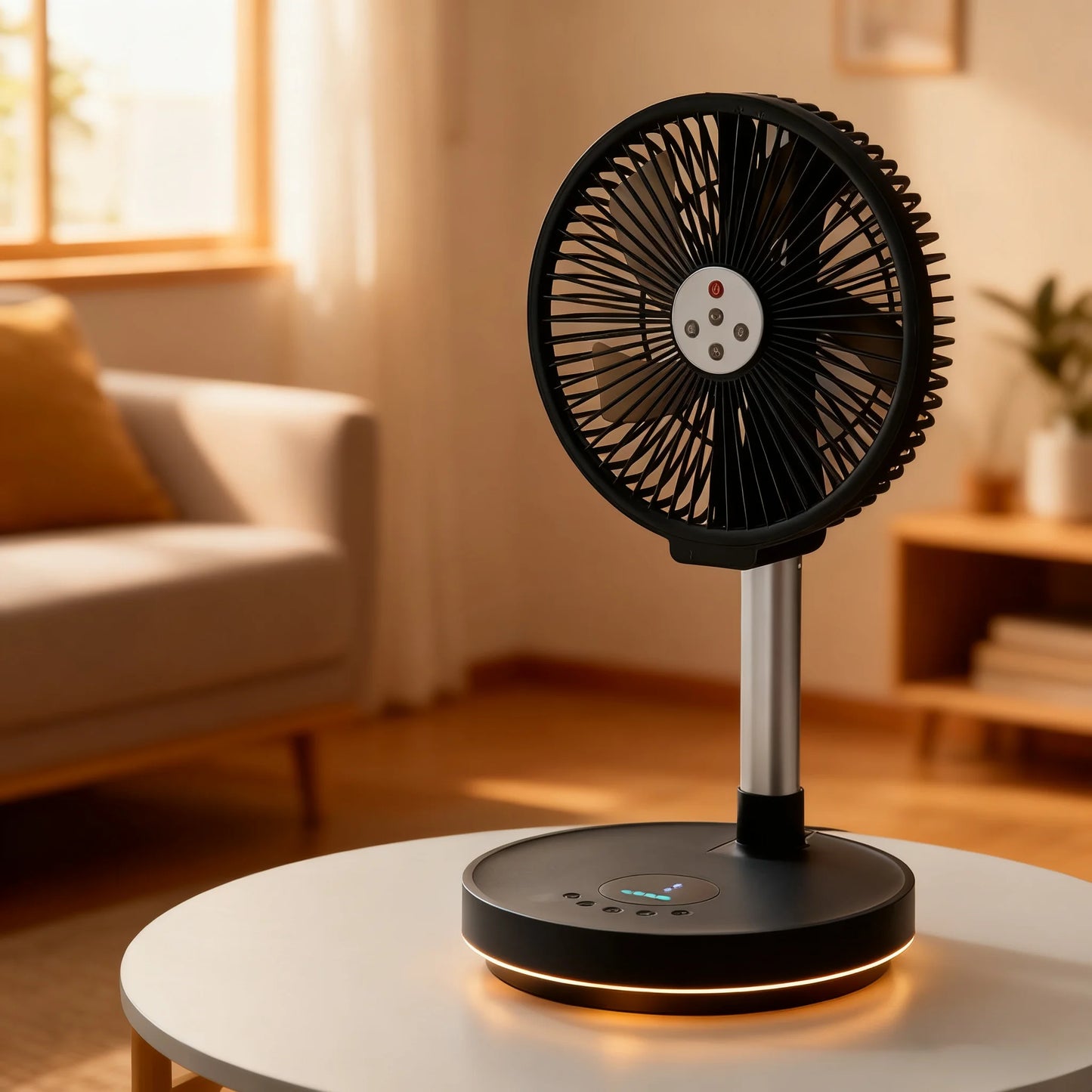 10 Inch Remote Control Folding Desktop Vertical Electric Fan Silent and Timed Rotating Left and Right Outdoor Home Electric Fan