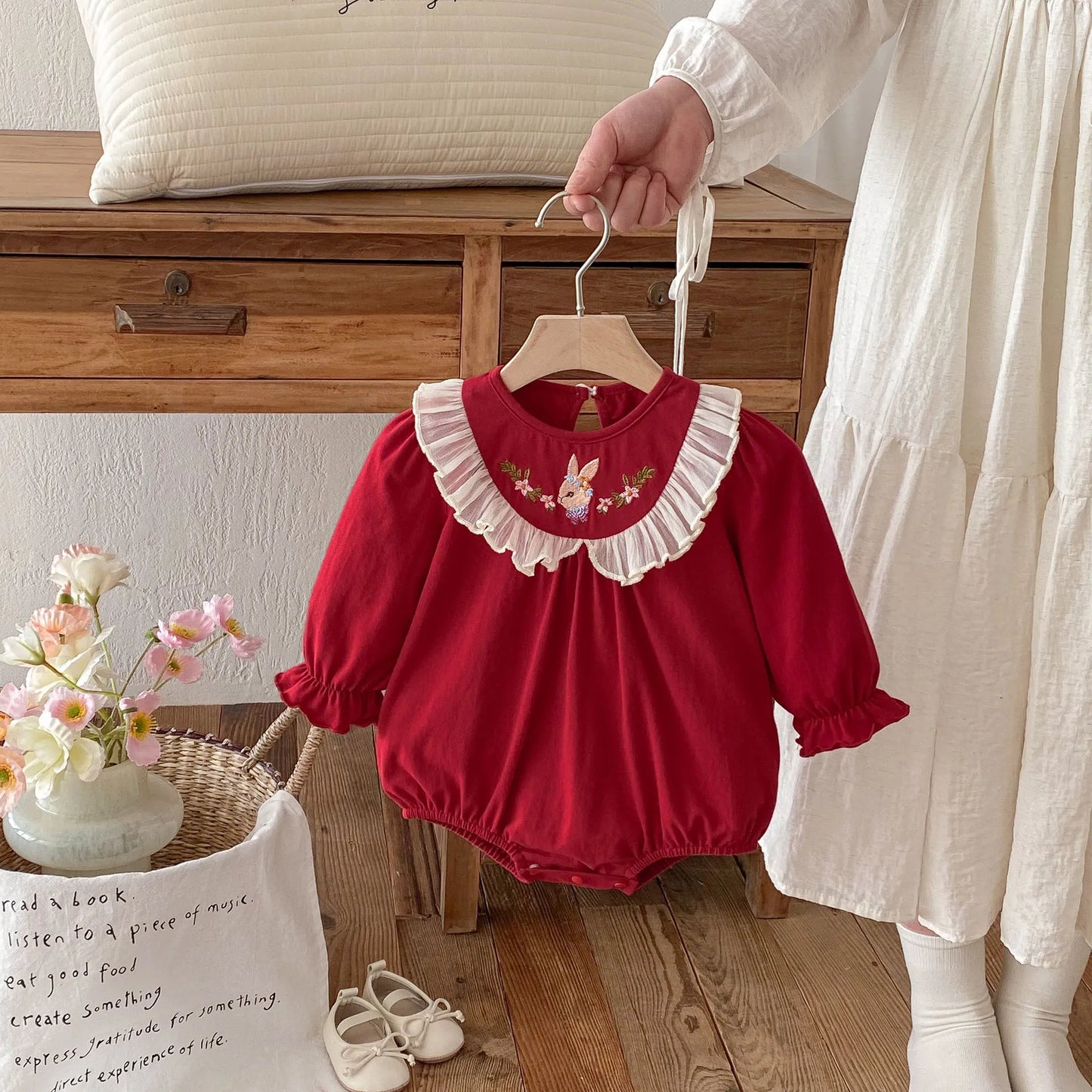 Infant Christmas Outfits Baby Romper Clothes Winter Red Santa Claus Knitted Newborn Infant Boy Girl Christmas Gift Jumpsuits+Hat