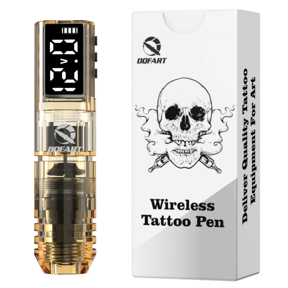 DQFART Hot Poseidon Wireless Tattoo Machine Pen 3Styles 6Colors 1600mAh Safe Professional Artists Creative Designs Beginner