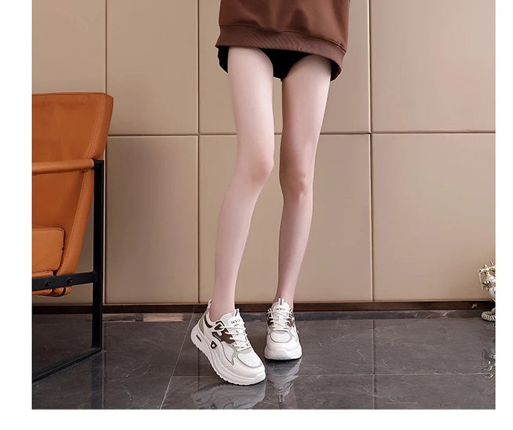 Spring and Autumn New Women's Mesh Breathable Casual Shoes Lightweight Soft Soled Sneakers Thick Soled Non Slip Walking Shoes