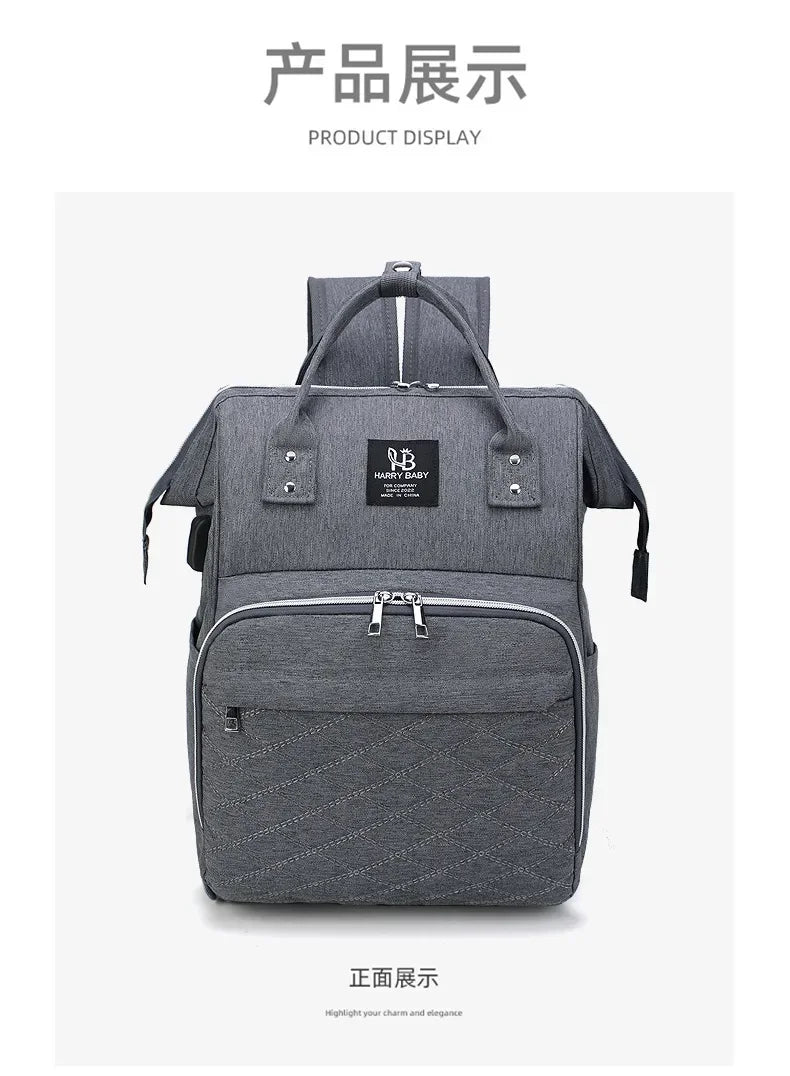 Mother Large Capacity Nappy Backpacks with Changing Mat Convenient Baby Nursing Bags Mommy Diaper Bags Baby Stroller Hanging Bag