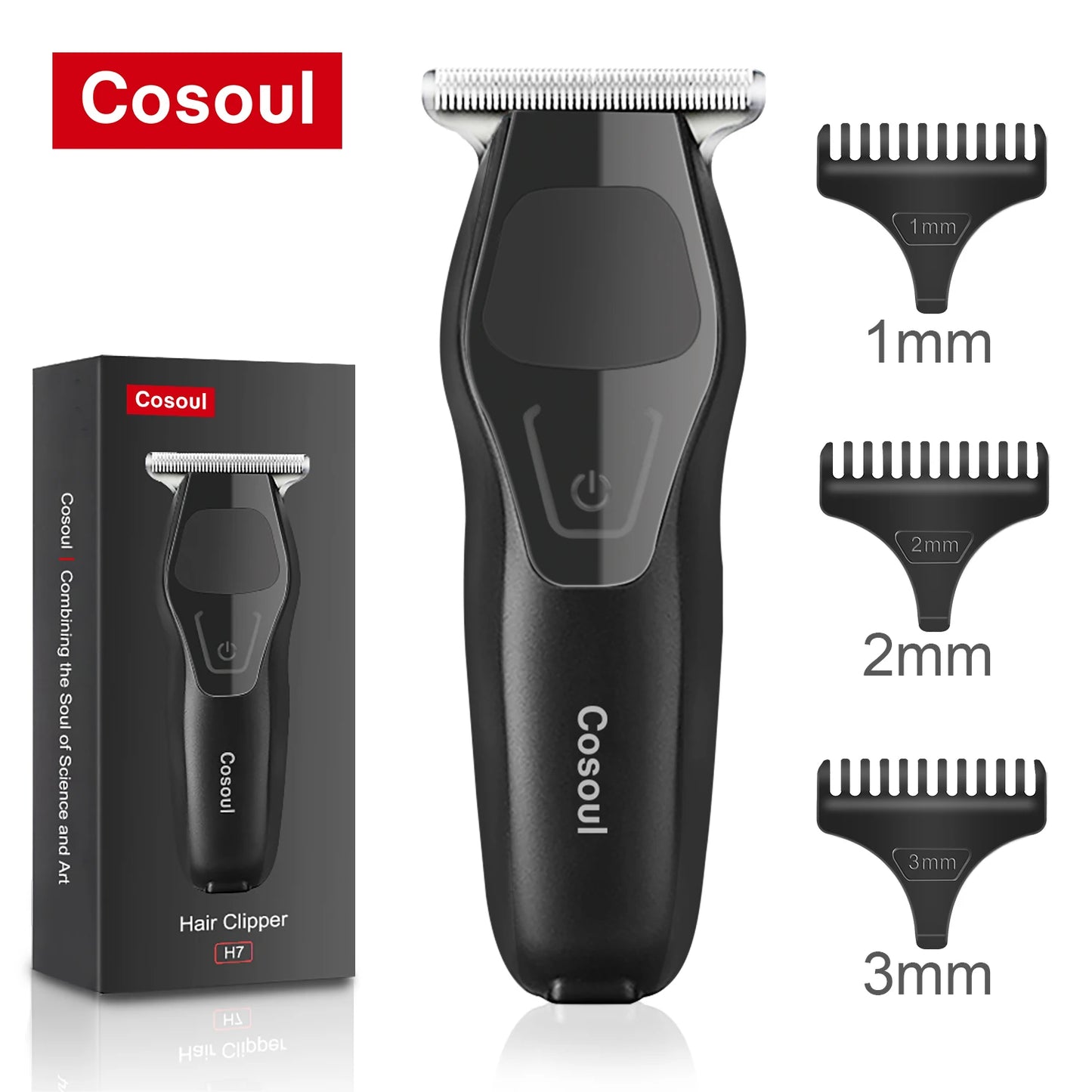COSOUL Hair Trimmer Compact Beard Trimmer for Men Professional Hair Clipper Portable Mens Mustache Trimmer Face Bald Head Razor