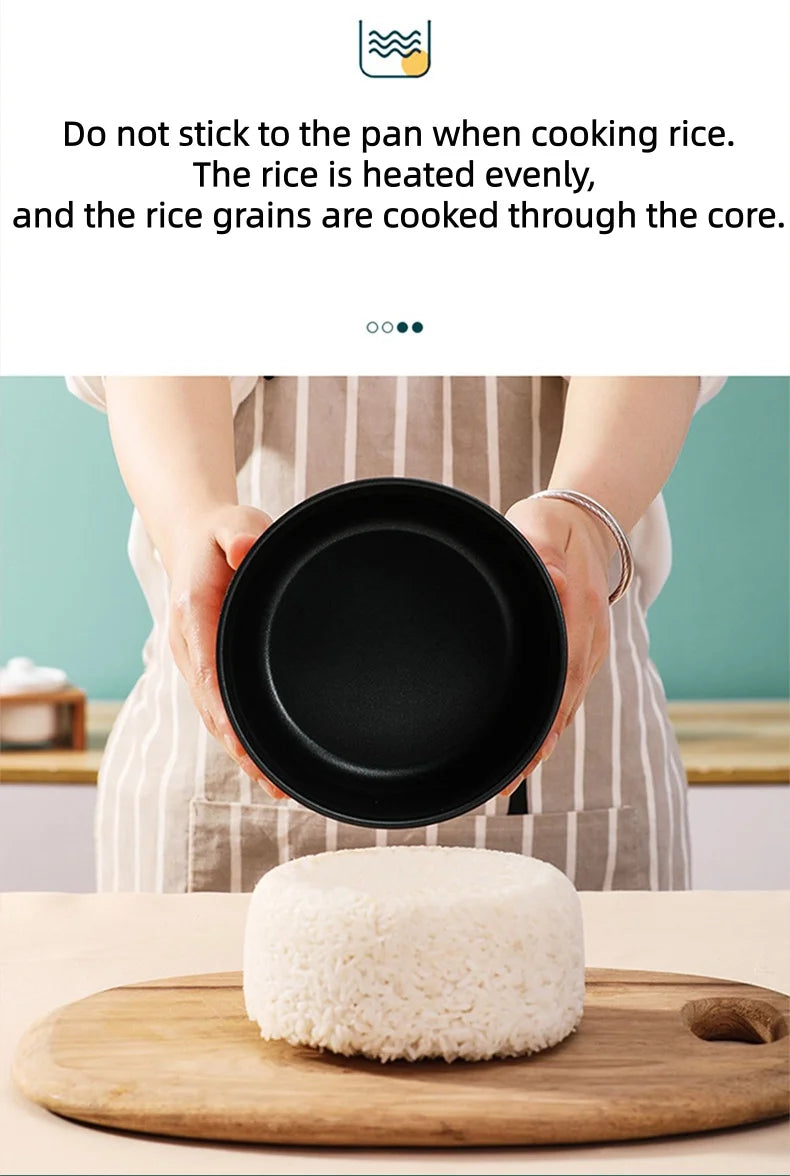 1pc Mini Electric Rice Cooker with Steamer Kitchen Non-Stick Pot 1.8L Keep Warm Function Portable Multi Cooker for Soup