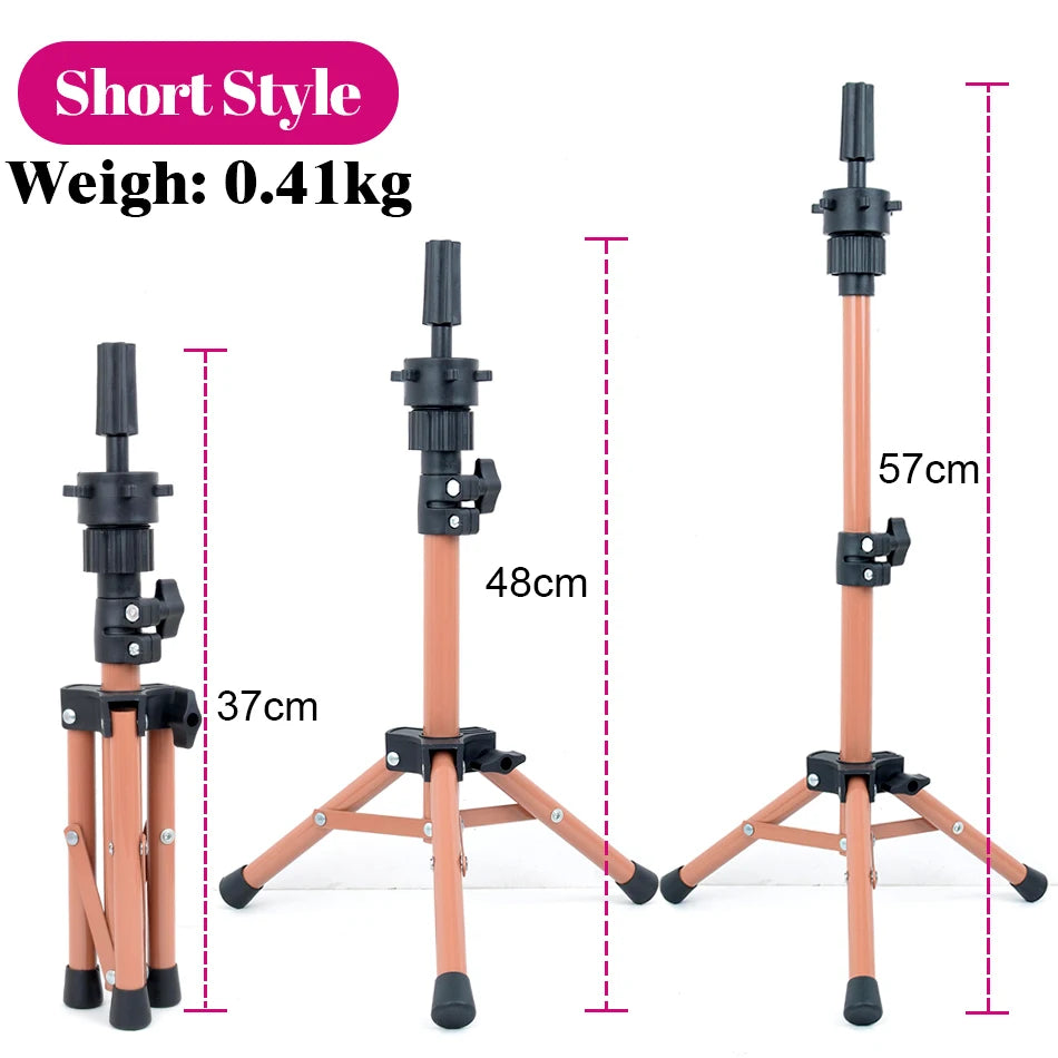 Mannequin Head Wig Stand With Adjustable Wig Tripod Stand Holder For Wigs Making Display cosmetology supplies hairdressing head