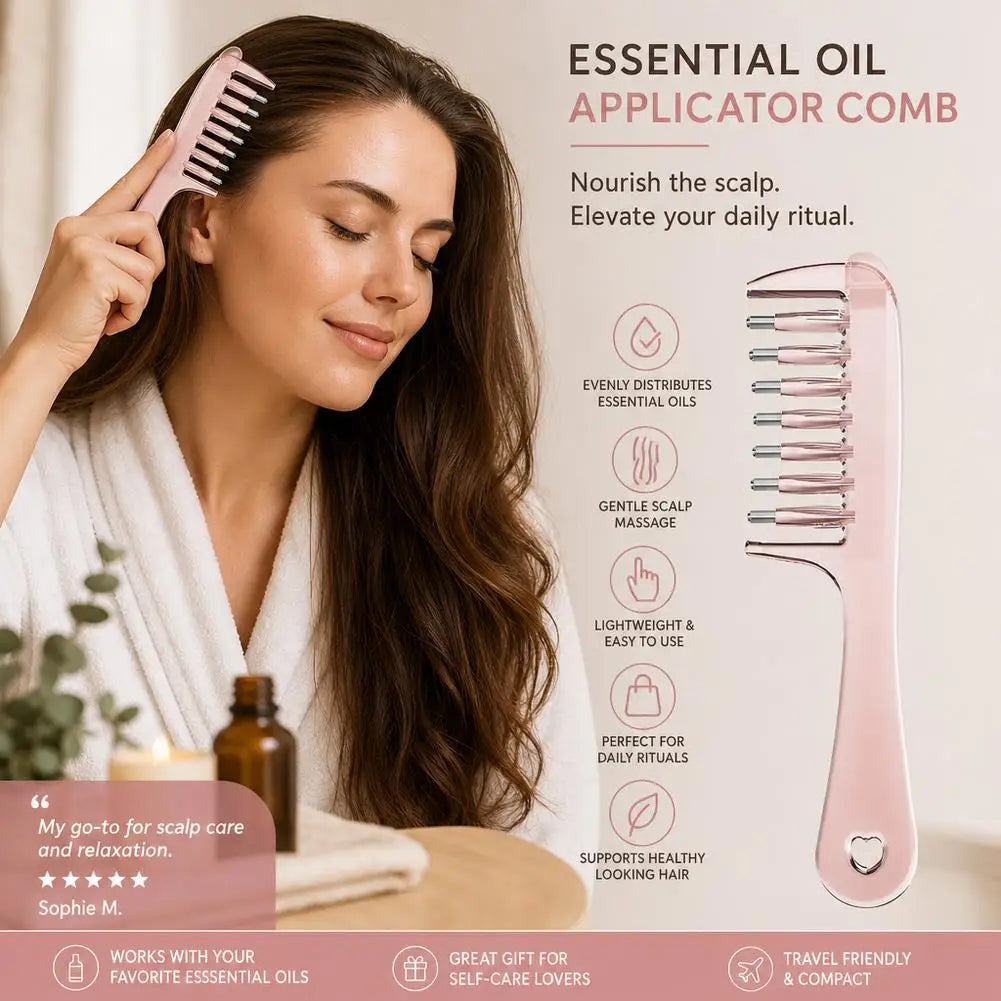 Scalp Liquid Guide Comb Anti-Frizz Scalp Nourish Hair Firming Applicator Mini Portable Applicator Hair Care Anti-Static Comb