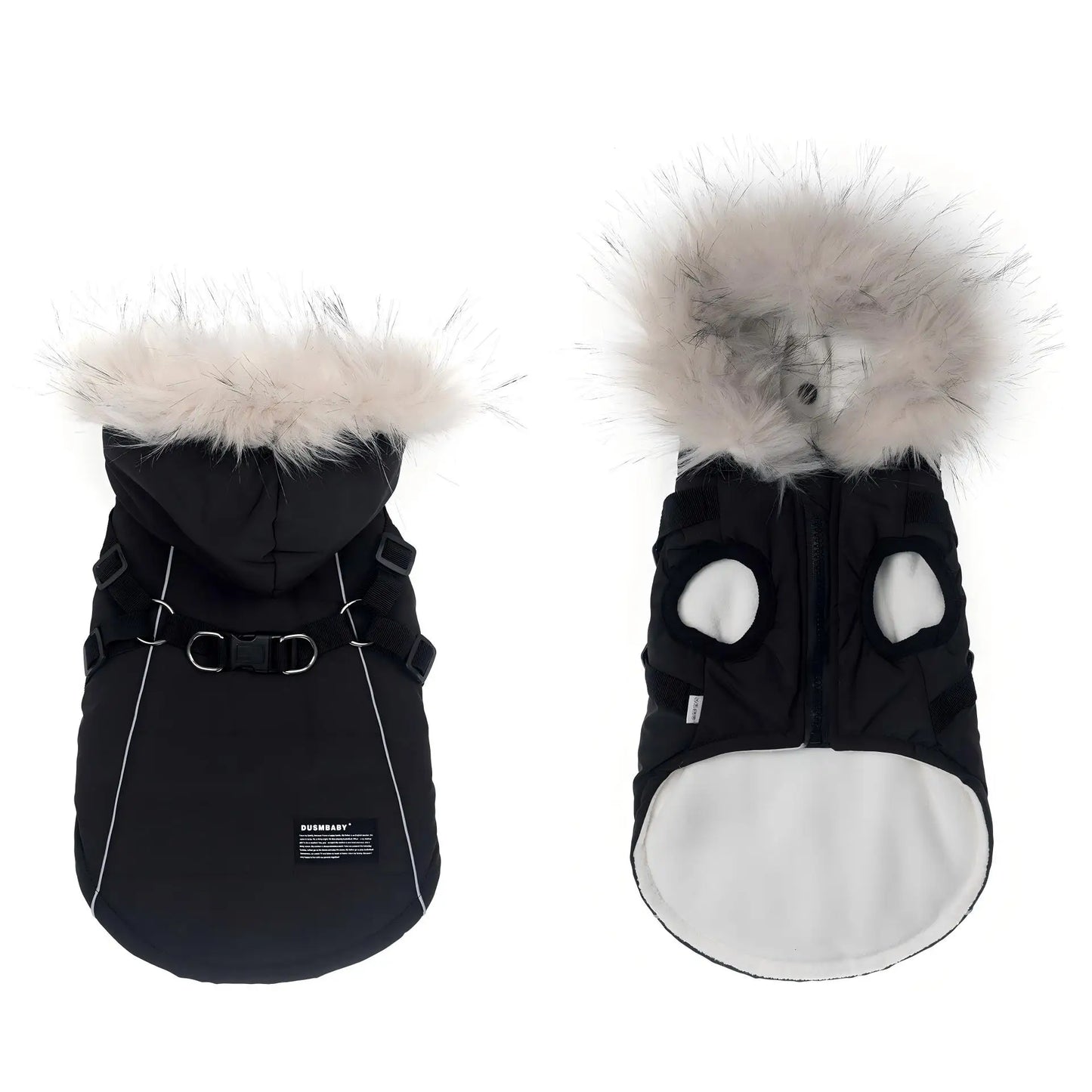 Dog Coat Winter Dog Jacket Dog Vest Clothing Dog Harness Coat Small Dog Harness Puppy Vest Harness Winter Dog Coat with Harness