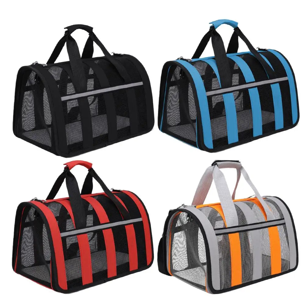 1Pc S/M/L Portable Folding Cat Bag Comfort Safety Large Capacity Crossbody Outdoor Pet Breathable Backpack Handheld Pet Bag