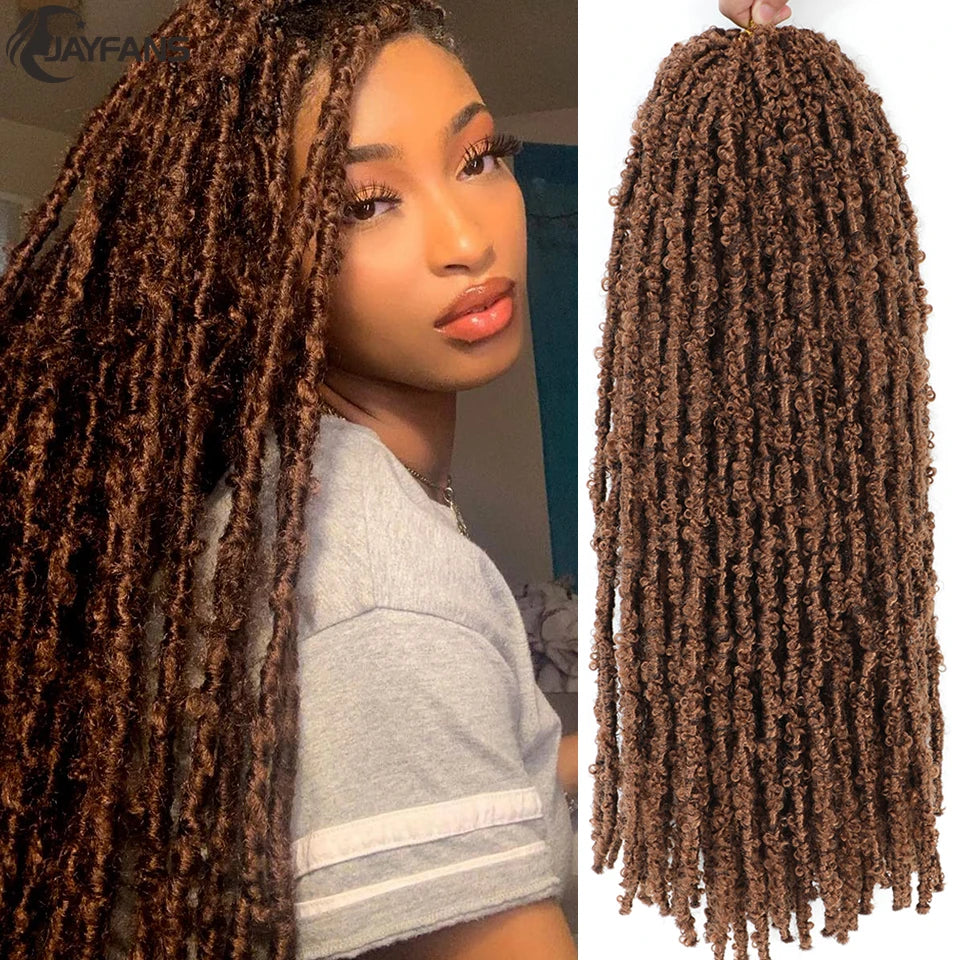 18 24 Inch Butterfly Locs Crochet Hair Extensions Synthetic Distressed Butterfly Soft Locs Crochet Braids Hair for Black Women