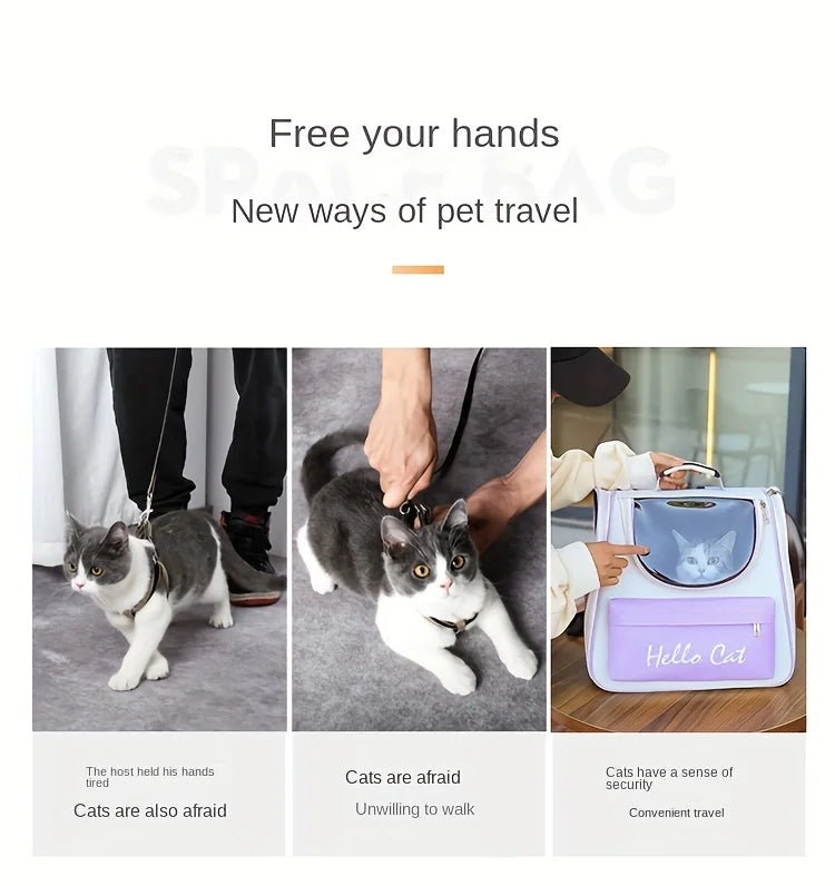 Cat Carrier Bags Windproof Outdoor Travel Backpack for Cat Small Dogs Transport Carrying Bag Cat Backpack Carriers With Cushion