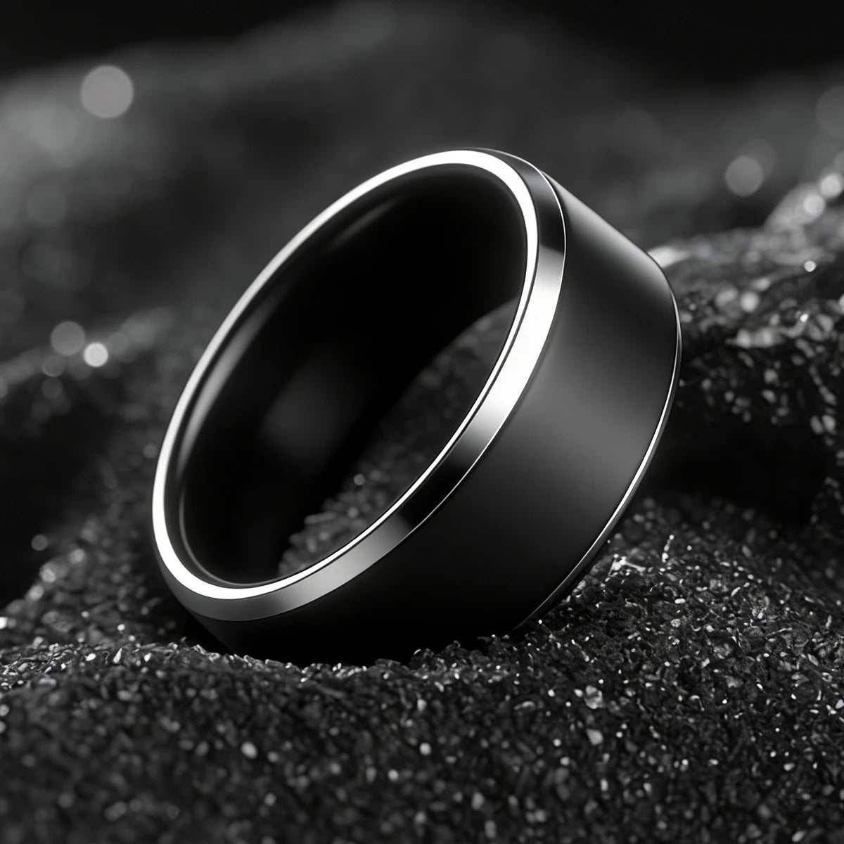 Stainless Steel Metal NFC Ntag216 Ring Programmable 888 Byte for Men and Women Wedding Ring,Can Write Anniversary Data ﻿